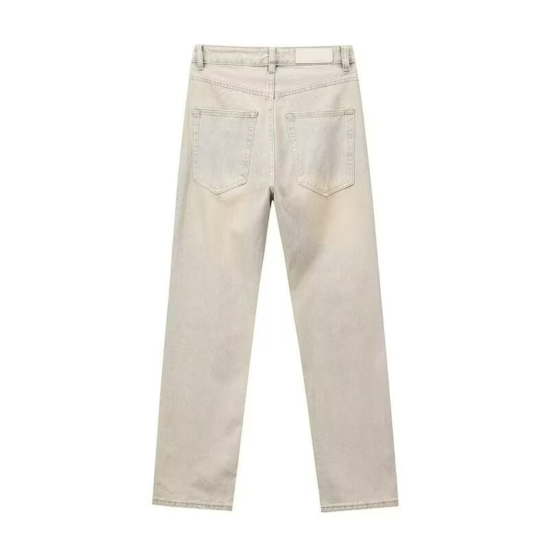 Men’s Jeans – Slim Fit – Straight Leg – Distressed Denim – Casual Streetwear