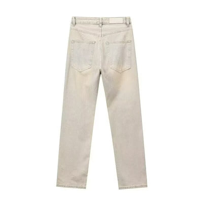 Men’s Jeans – Slim Fit – Straight Leg – Distressed Denim – Casual Streetwear