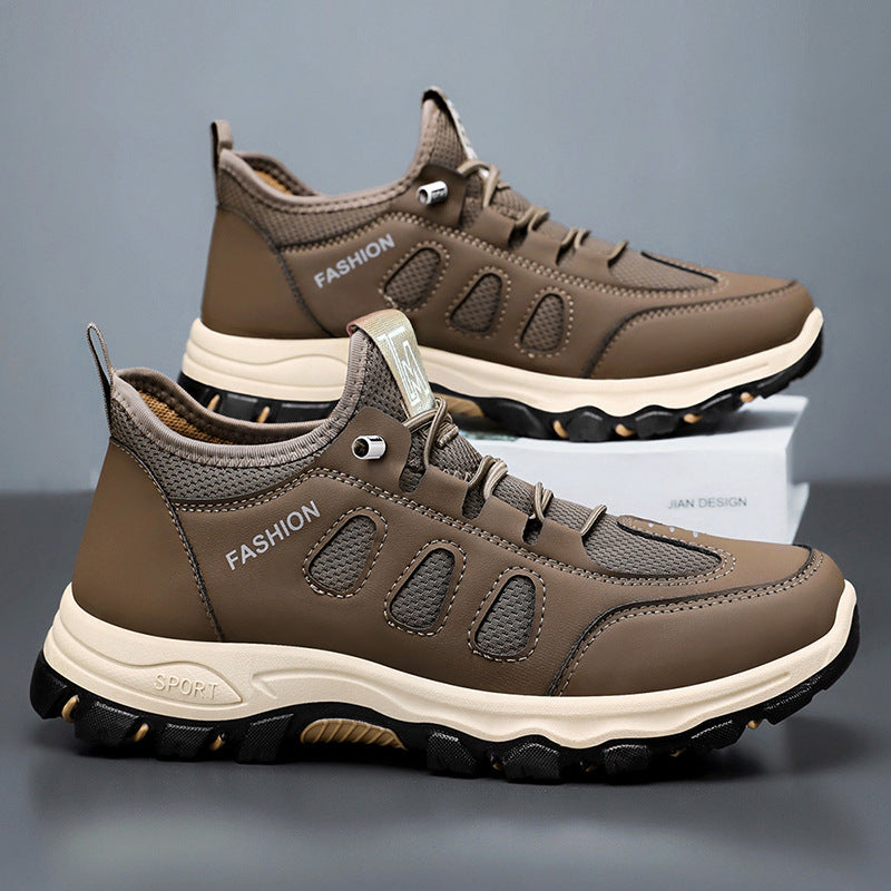Men’s Hiking Shoes – Breathable Mesh – Cushioned Ankle Support – Trail Grip Sole