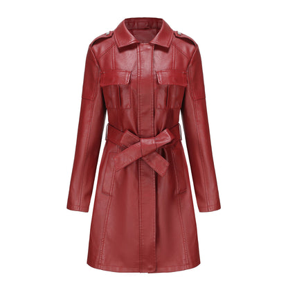 Women’s Mid-Length Jacket – Structured Fit – Sleek Finish – Flap Pockets