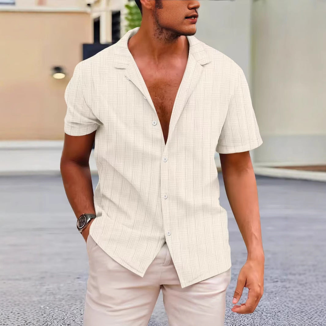 Men’s Short Sleeve Shirt – Classic Fit – Button-Up Casual Style