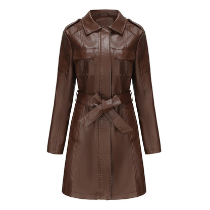 Women’s Mid-Length Jacket – Structured Fit – Sleek Finish – Flap Pockets