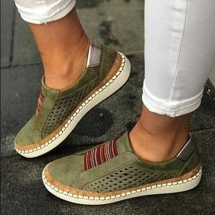 Women’s Slip-On Sneakers – Breathable Blend – Cushioned Sole – Casual Orthopedic Fit