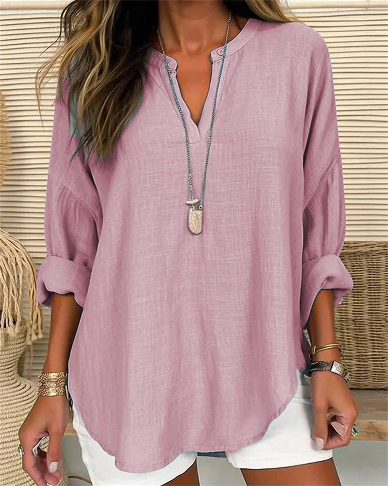 Women’s Long Sleeve Shirt – Relaxed Fit Casual Top