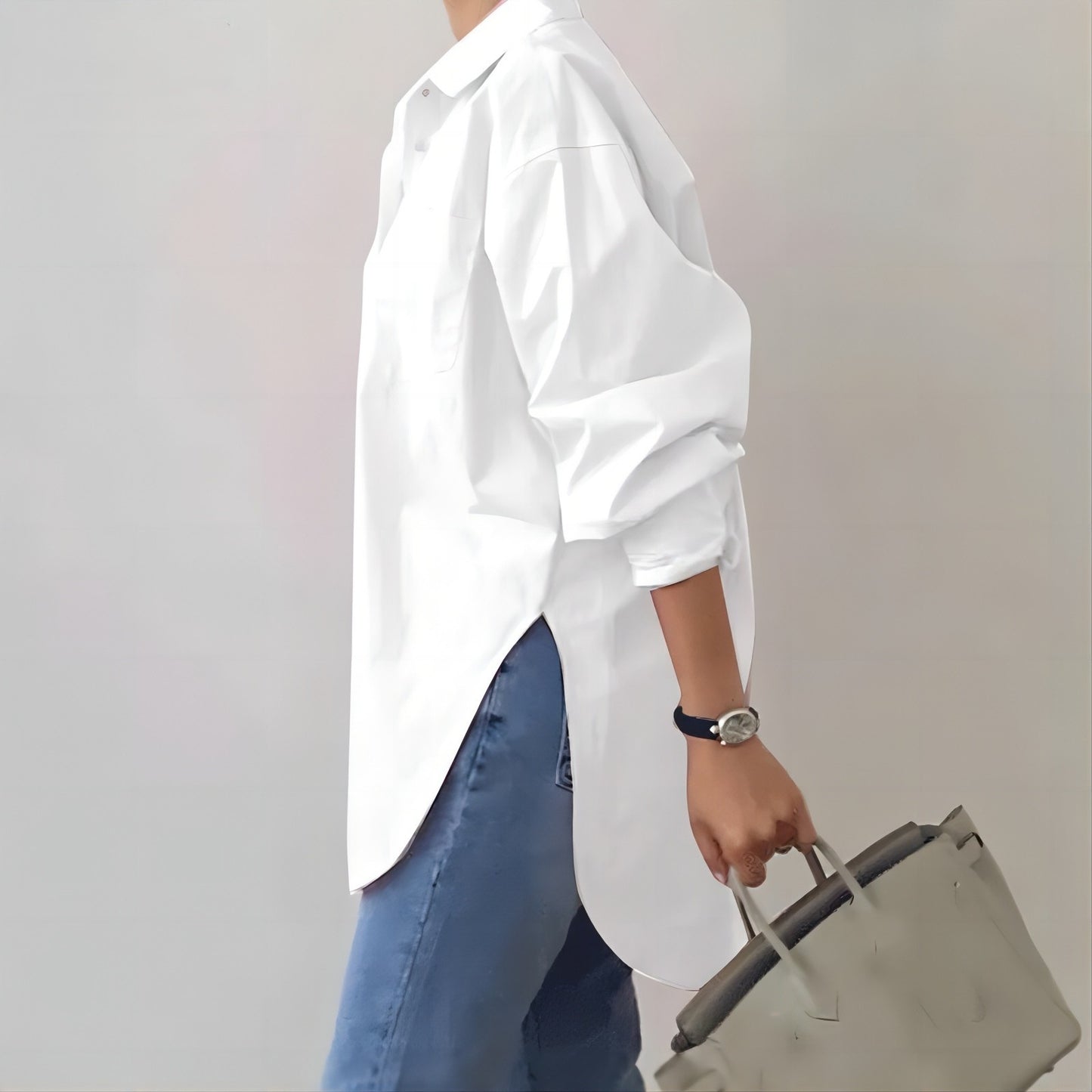 Women’s Oversized Shirt – Button-Up – Long Sleeve – Relaxed Fit
