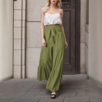 Women’s Culottes – Wide Leg – Adjustable Tie Waist – Natural Fibers – Boho Style