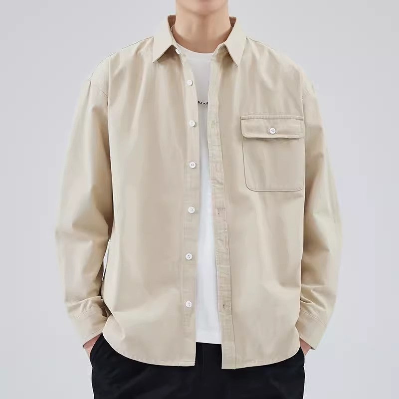 Men’s Button-Down Shirt – Relaxed Fit – Long Sleeve Casual Wear
