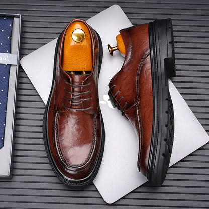 Men’s Oxford Dress Shoes – Hand-Grained Leather – Closed Lacing – Formal Fit