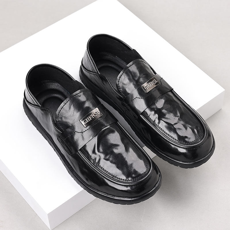 Men’s Leather Loafers – Slip-On Design – Polished Finish – Rubber Sole – Smart Casual Wear