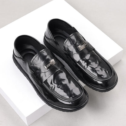 Men’s Leather Loafers – Slip-On Design – Polished Finish – Rubber Sole – Smart Casual Wear