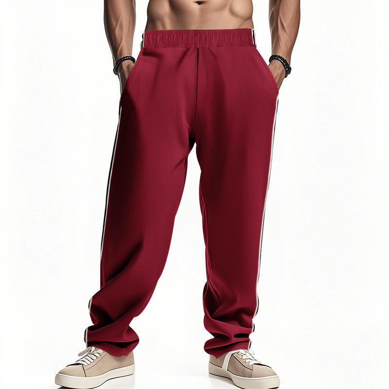 Men’s Jogger Pants – Relaxed Fit – Breathable Fabric – Elastic Waist – Side Stripes