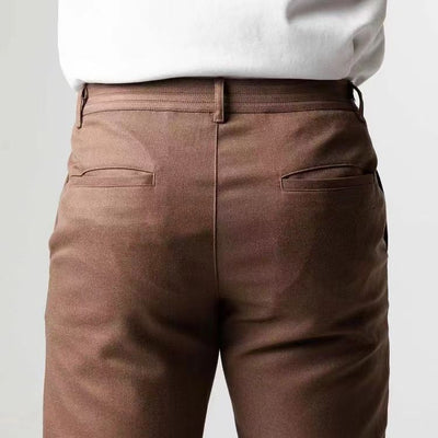 Men’s Casual Pants – Slim Fit – Tapered Leg – Full Length – Zip Fly