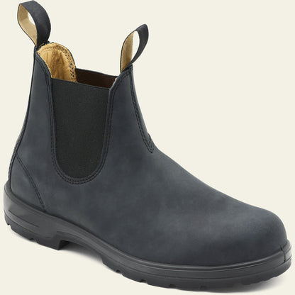 Men's Chelsea Boots – Leather – Ankle Length – Elastic Panels – Rugged Sole