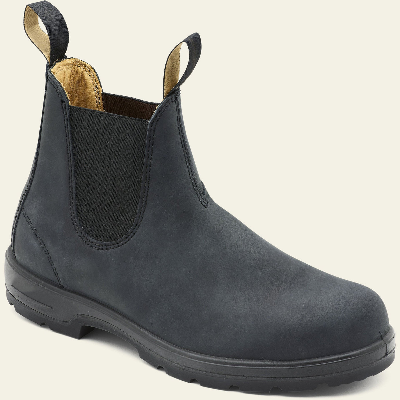 Men's Chelsea Boots – Leather – Ankle Length – Elastic Panels – Rugged Sole