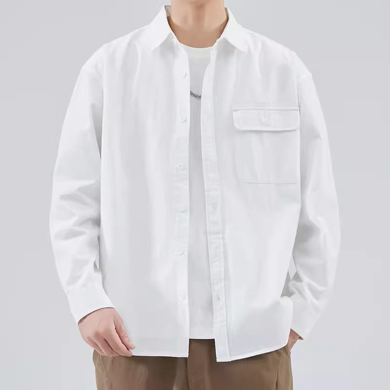 Men’s Button-Down Shirt – Relaxed Fit – Long Sleeve Casual Wear