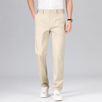 Men’s Straight-Leg Trousers – Tencel Linen Blend – Relaxed Fit – Breathable Lightweight