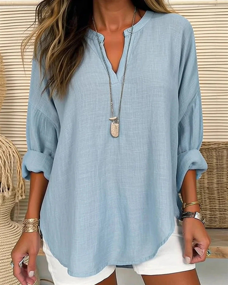 Women’s Long Sleeve Shirt – Relaxed Fit Casual Top