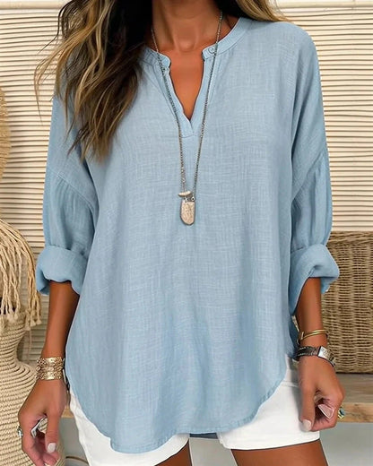 Women’s Long Sleeve Shirt – Relaxed Fit Casual Top