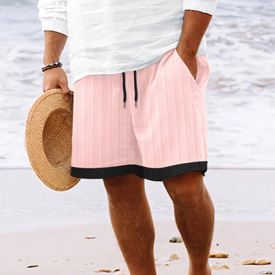 Men’s Beach Shorts – Relaxed Fit – Breathable Blend – Elastic Waist – Side Pockets