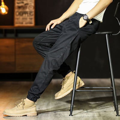 Men’s Jogger Pants – Cotton Blend – Tapered Fit – Elastic Waist – Cuffed Ankles