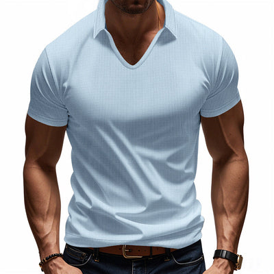 Men’s Polo Shirt – Relaxed Fit – V-Neck – Short Sleeve – Breathable Casual Wear