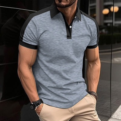 Men’s Polo Shirt – Slim Fit – 100% Cotton – Contrast Collar and Cuff Detail