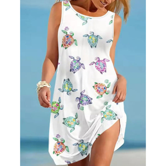 Women’s Shift Dress – Sleeveless – Cotton – Relaxed Fit – Knee Length