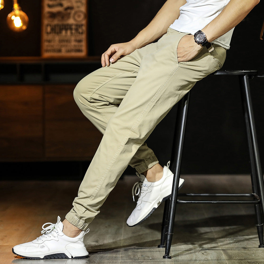 Men’s Jogger Pants – Cotton Blend – Tapered Fit – Elastic Waist – Cuffed Ankles