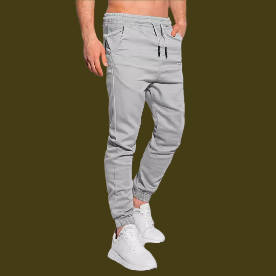 Men’s Jogger Pants – Slim Fit – Soft Knit – Drawstring Waist – Elastic Cuffs
