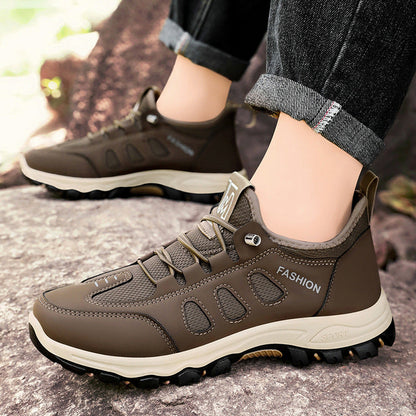 Men’s Hiking Shoes – Breathable Mesh – Cushioned Ankle Support – Trail Grip Sole