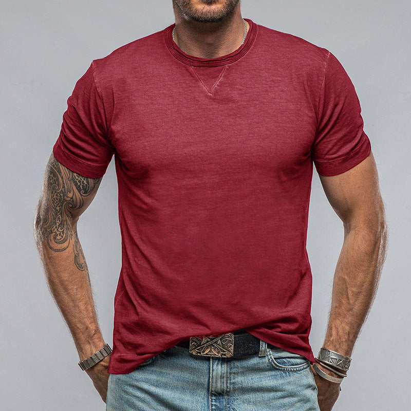 Men’s T-Shirt – Cotton Blend – Relaxed Fit – Crew Neck – Short Sleeve Casual Wear