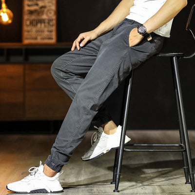 Men’s Jogger Pants – Cotton Blend – Tapered Fit – Elastic Waist – Cuffed Ankles