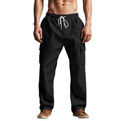 Men’s Cargo Pants – Relaxed Fit – Elastic Waist Multi-Pocket