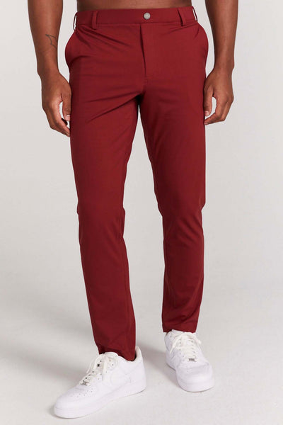 Men’s Slim Fit Trousers – Full Length – Soft Stretch Fabric – Rear Welt Pockets