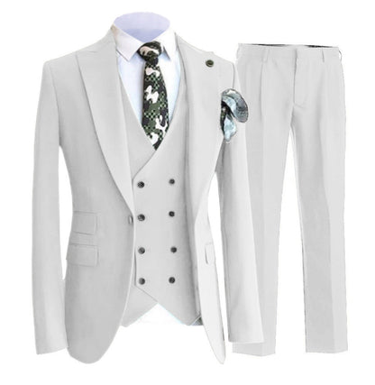 Men’s Formal Waistcoat – Slim Fit – Double-Breasted – Peaked Lapel – Suit Set
