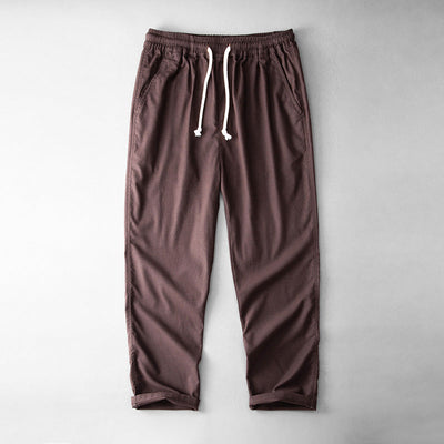 Men's Trousers – Loose Fit – Straight Leg – Elastic Waist – Casual Wear