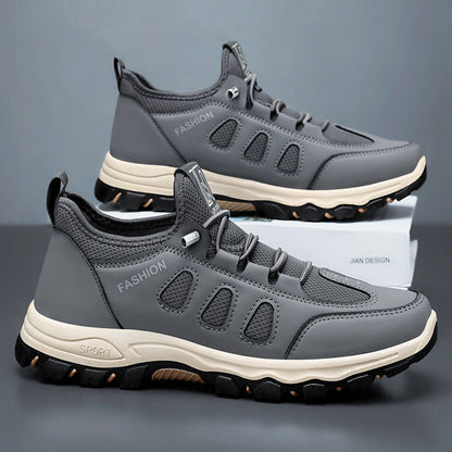 Men’s Hiking Shoes – Breathable Mesh – Cushioned Ankle Support – Trail Grip Sole