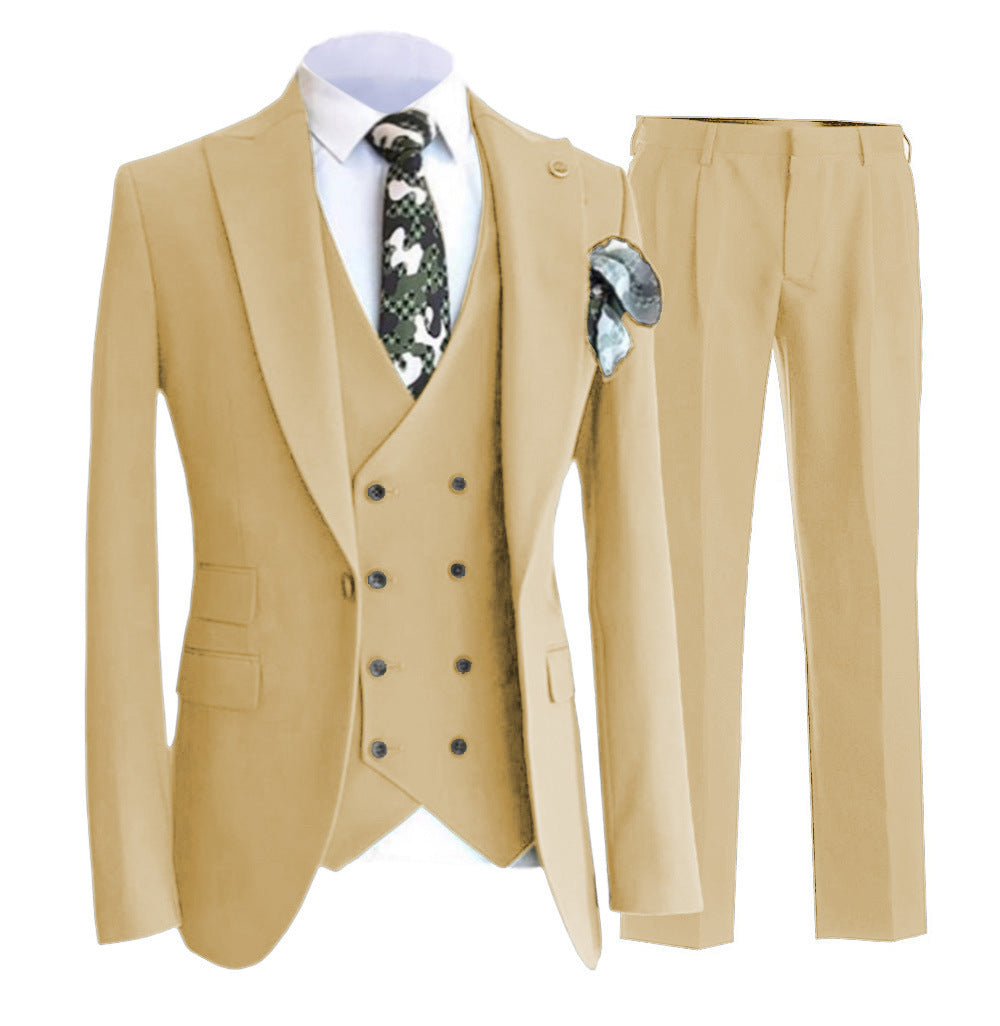 Men’s Formal Waistcoat – Slim Fit – Double-Breasted – Peaked Lapel – Suit Set