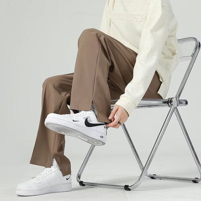 Men’s Harem Pants – Tapered Fit – Soft Drapey Fabric – Pleated Front – Ankle Length