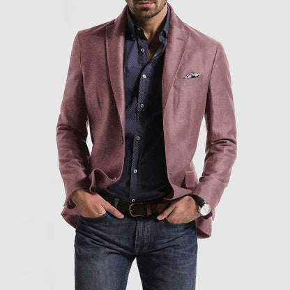 Men’s Suit Jacket – Slim Fit – Wool Blend – Notch Lapel – Single-Breasted Formal Wear