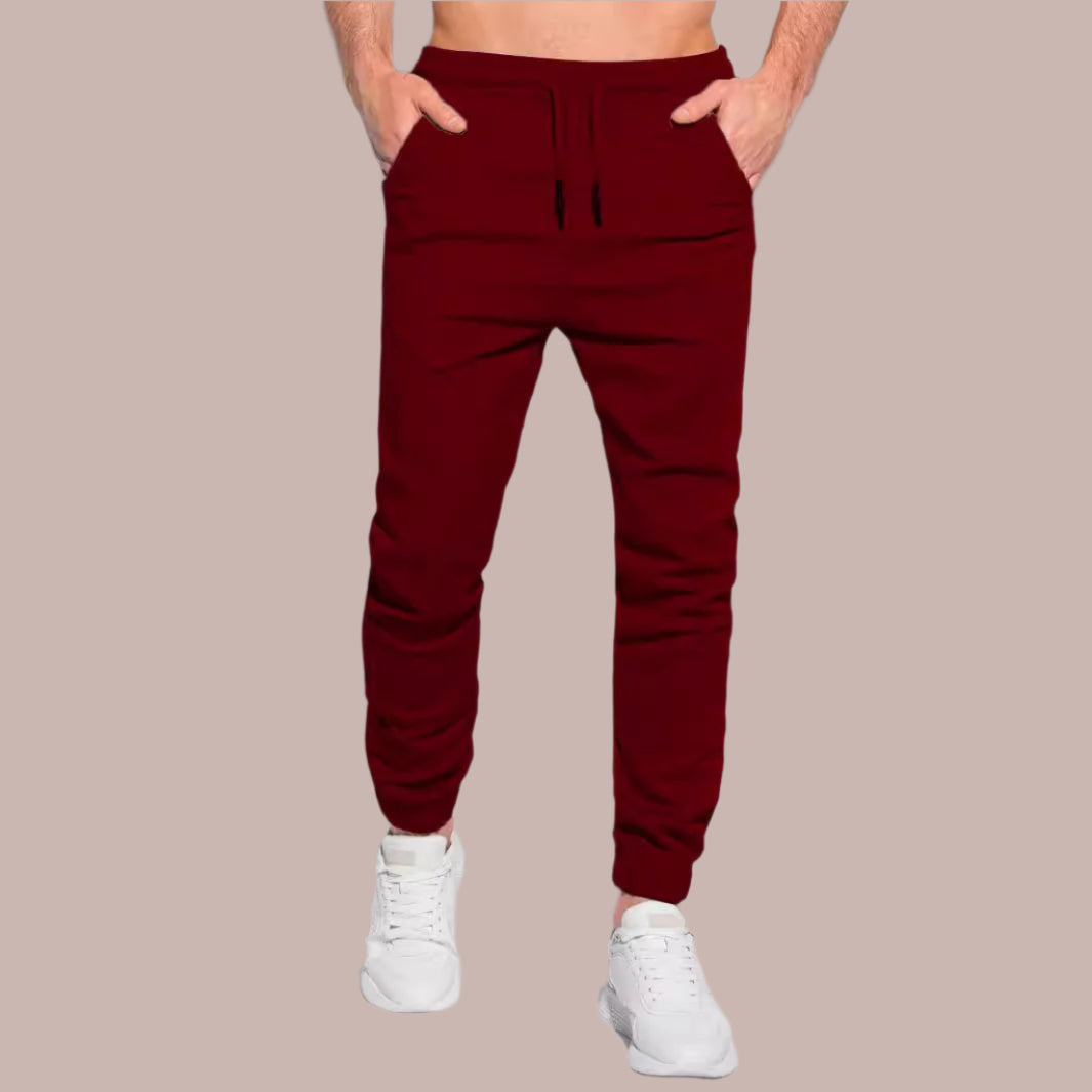 Men’s Jogger Pants – Slim Fit – Soft Knit – Drawstring Waist – Elastic Cuffs