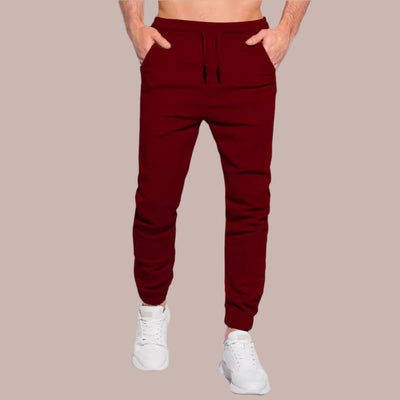 Men’s Jogger Pants – Slim Fit – Soft Knit – Drawstring Waist – Elastic Cuffs