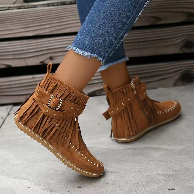 Vintage suede boots for women