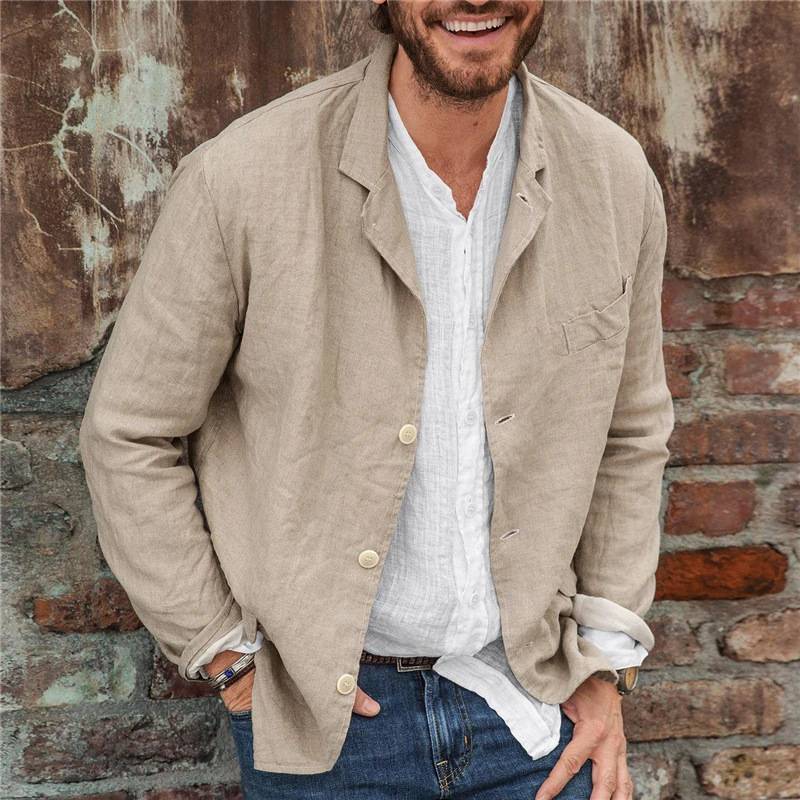 Men’s Blazer – Relaxed Fit – Notch Lapel – Lightweight Casual
