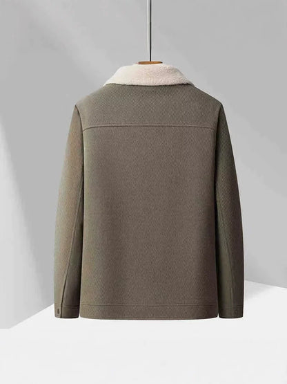 Men’s Velvet Jacket – Tailored Fit – Wool Lined – Lapel – Button Front – Chest Pockets
