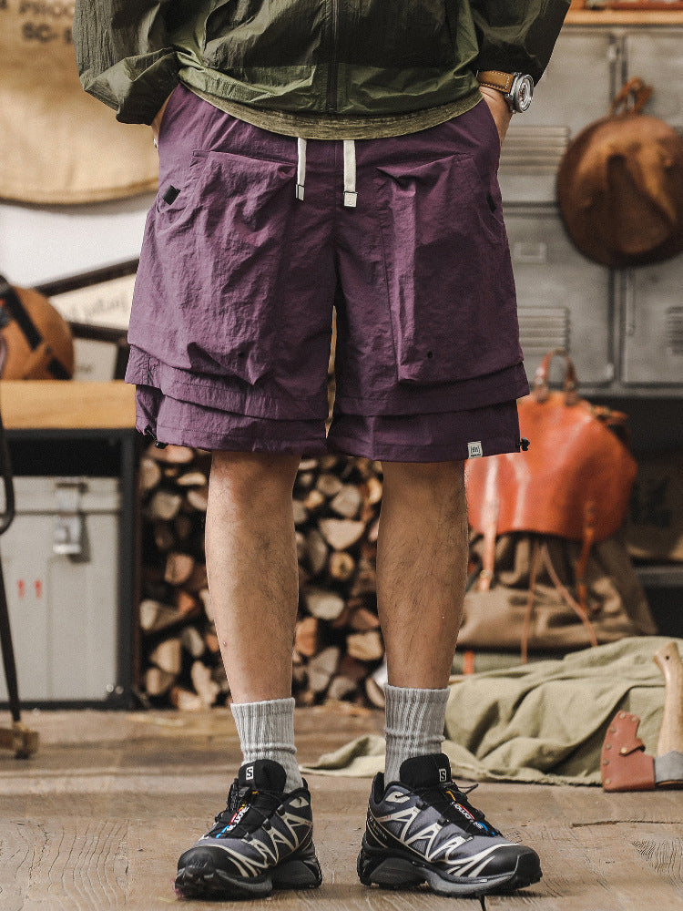 Men’s Cargo Shorts – Quick Dry – Relaxed Fit – Breathable Mesh – Adjustable Waist