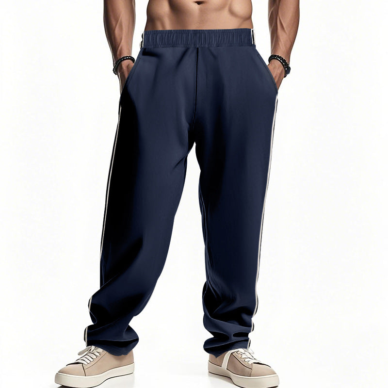 Men’s Jogger Pants – Relaxed Fit – Breathable Fabric – Elastic Waist – Side Stripes