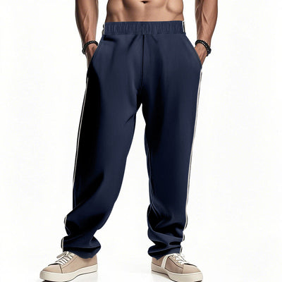 Men’s Jogger Pants – Relaxed Fit – Breathable Fabric – Elastic Waist – Side Stripes