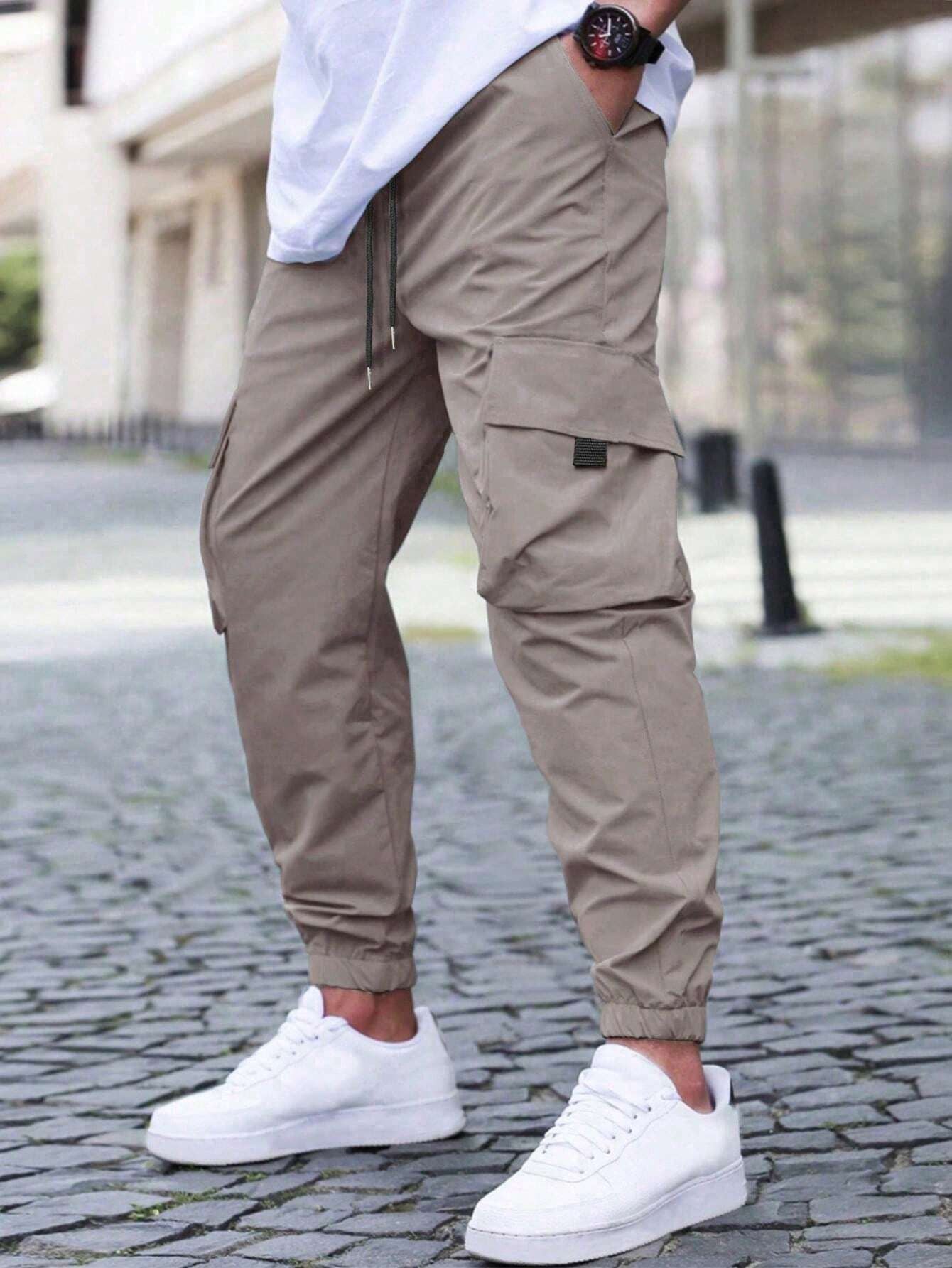 Men’s Cargo Jogger Pants – Relaxed Fit – Tapered Leg – Drawstring Waist