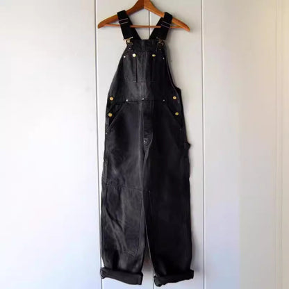 Women’s Overalls – Relaxed Fit – Cotton – Adjustable Straps – Full Length – Pocket Detail